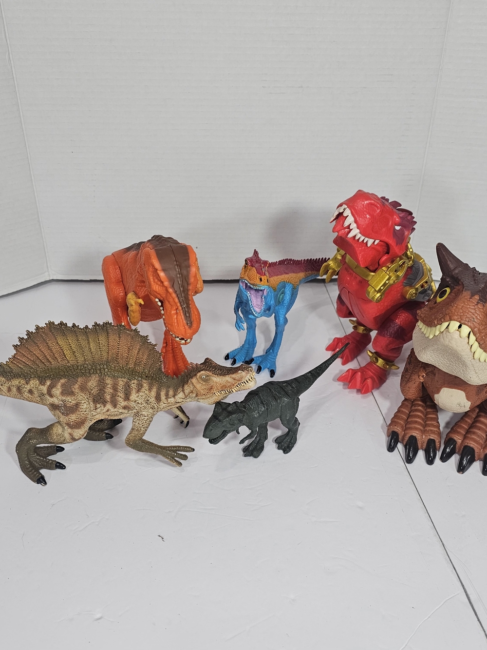 Dinosaur Action Figure Lot of 6 Jurassic World Mattel Spinosaurus & Gigantosaur